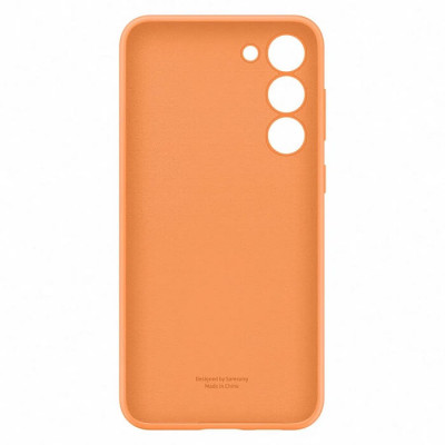   Луксозен силиконов гръб Silicone Cover оригинален EF-PS916TOEGWW за Samsung Galaxy S23 Plus SM-S916B оранжев